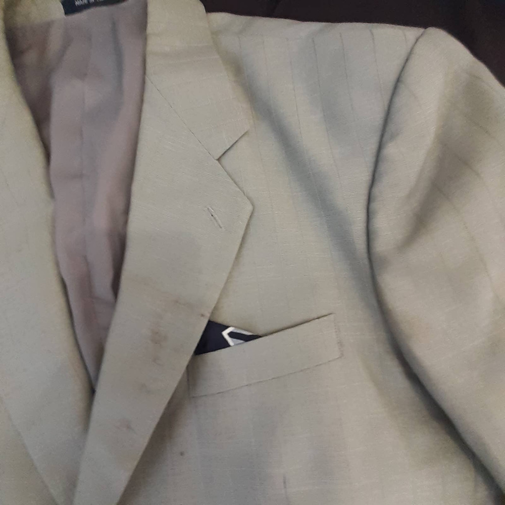 MENS EDDIE DOMANI SUIT JACKET 42L USED - Picture 3 of 8